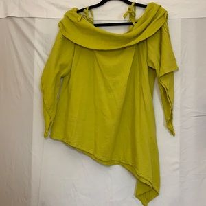 Asymmetrical green top